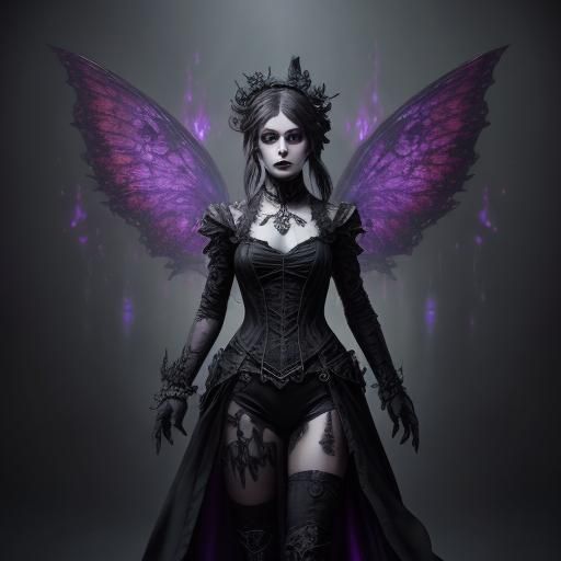 Gothic Beauty Portrait in Dark Fantasy Style