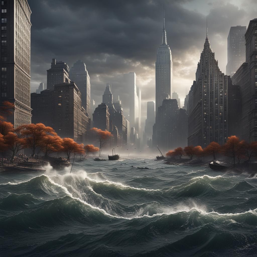 Tsunami Devastation in New York City: Apocalyptic Destructio...
