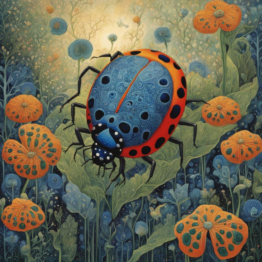 Lady Beetle Embarks on a Dreamlike Journey Through a Vibrant...