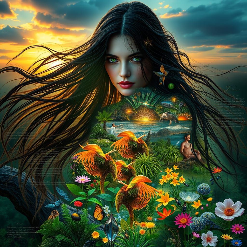 Ethereal Goddess Unveils Dreamlike Worlds in Vibrant, Cosmic...