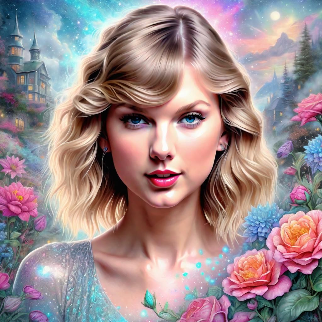 Taylor Swift Portrait in Ethereal Fantasy Style