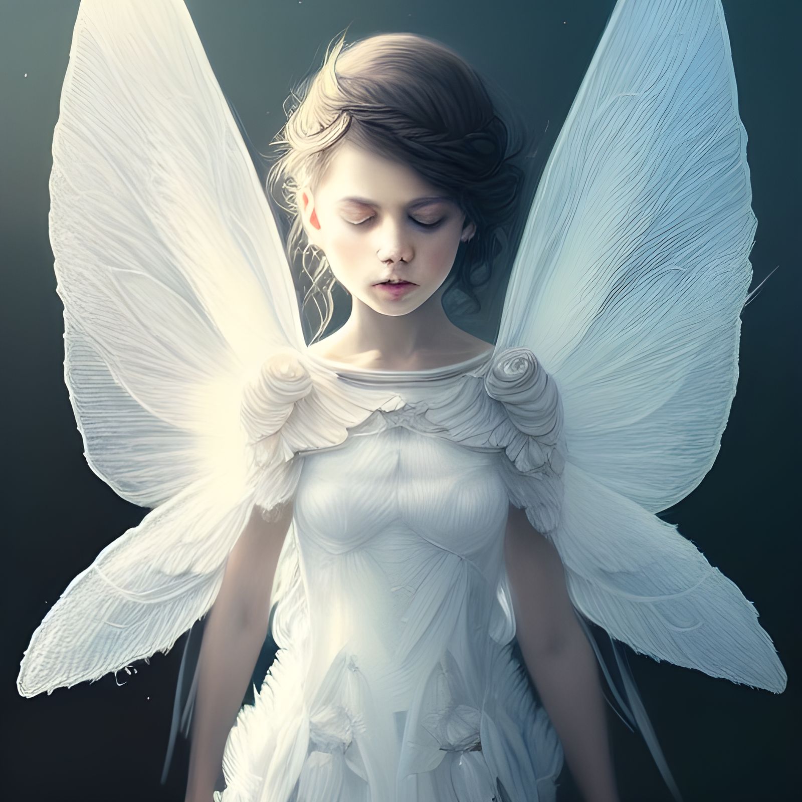 Cute Dwarf with Pixie Wings: Digital Illustration