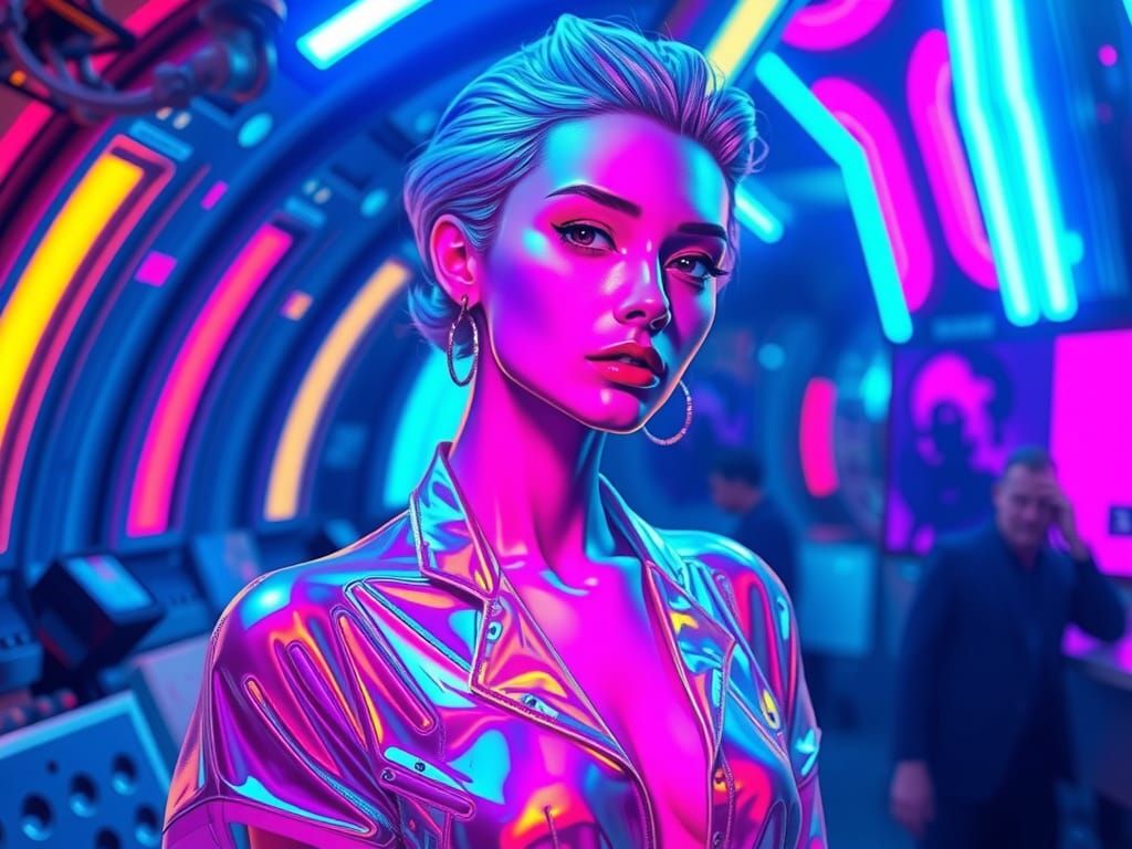 Futuristic Translucent Woman in Digital 3D Art