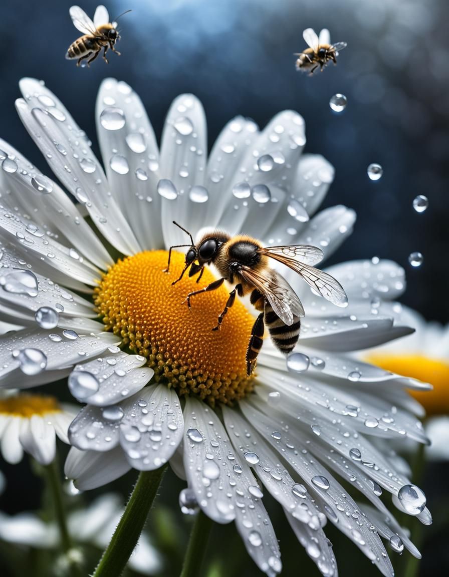 Bee in Morning Sunlight