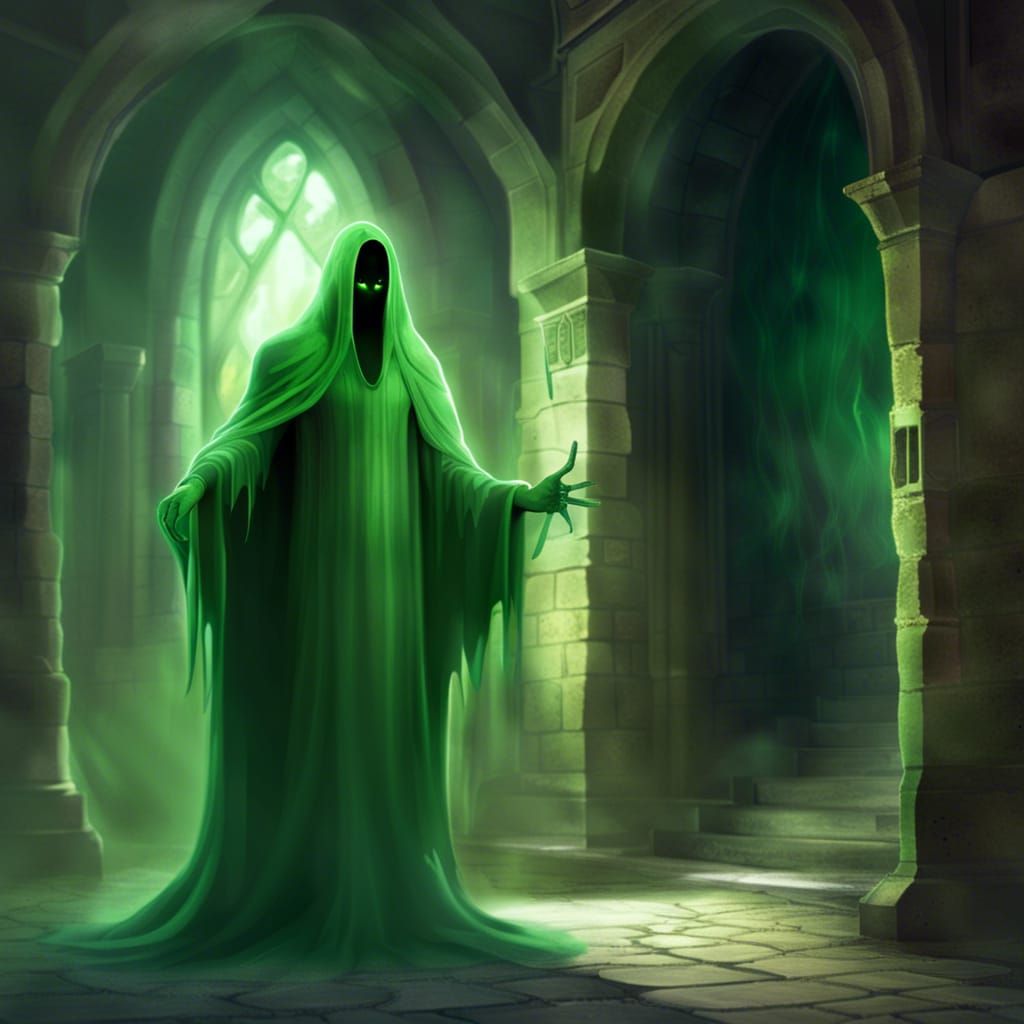 Ghost  in a castle.