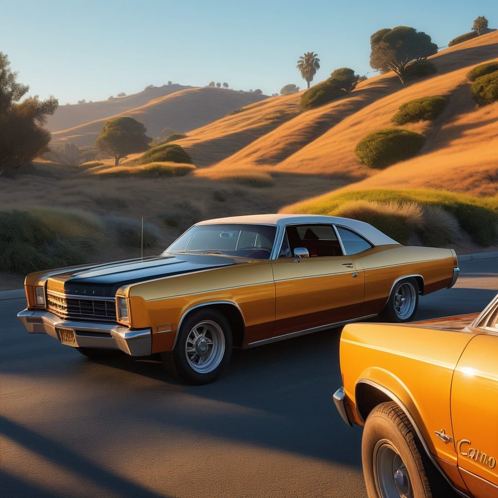 California Dreamscape in Vibrant Cartoon Realism