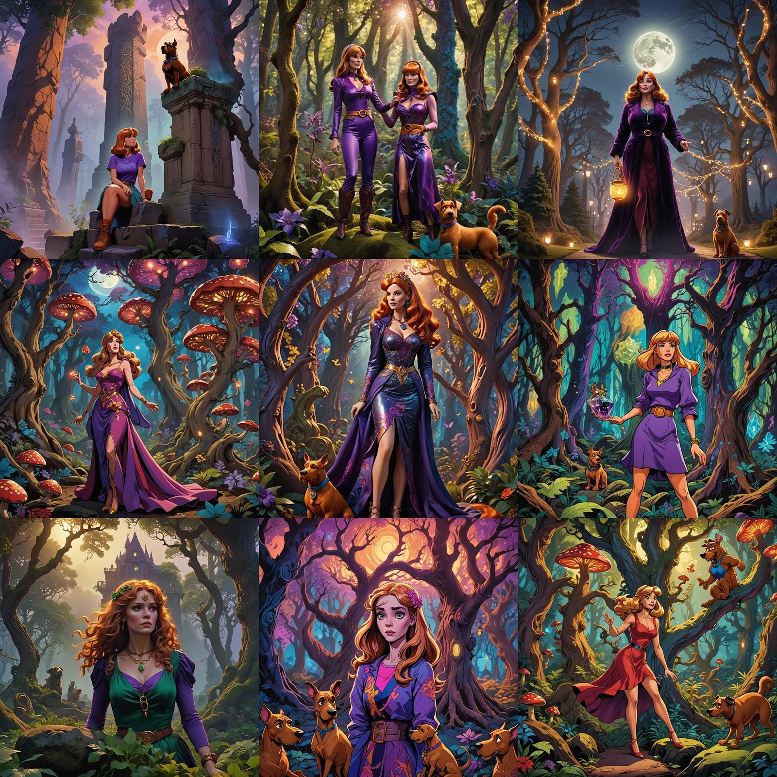 Daphne and Scooby Doo: Detailed Fantasy Art