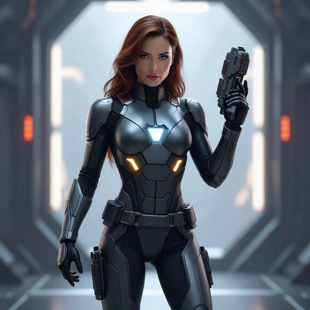 Futuristic Superhero Suit with Activation Device Concept Art