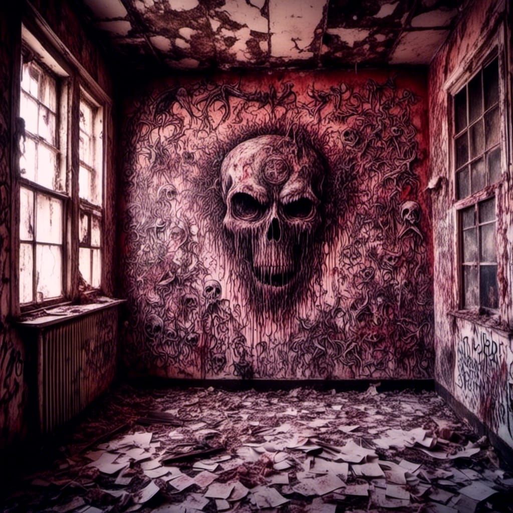 Macabre Satanic Drawings in Abandoned School