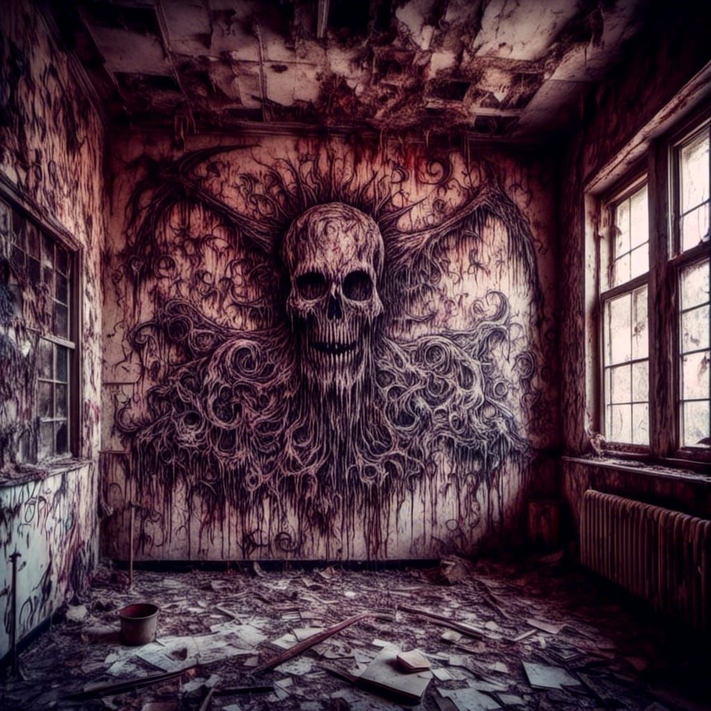 Macabre Satanic Drawings in Abandoned School