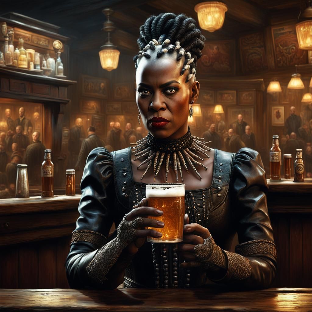 Pinhead as Saloon Girl: A Digital Matte Painting