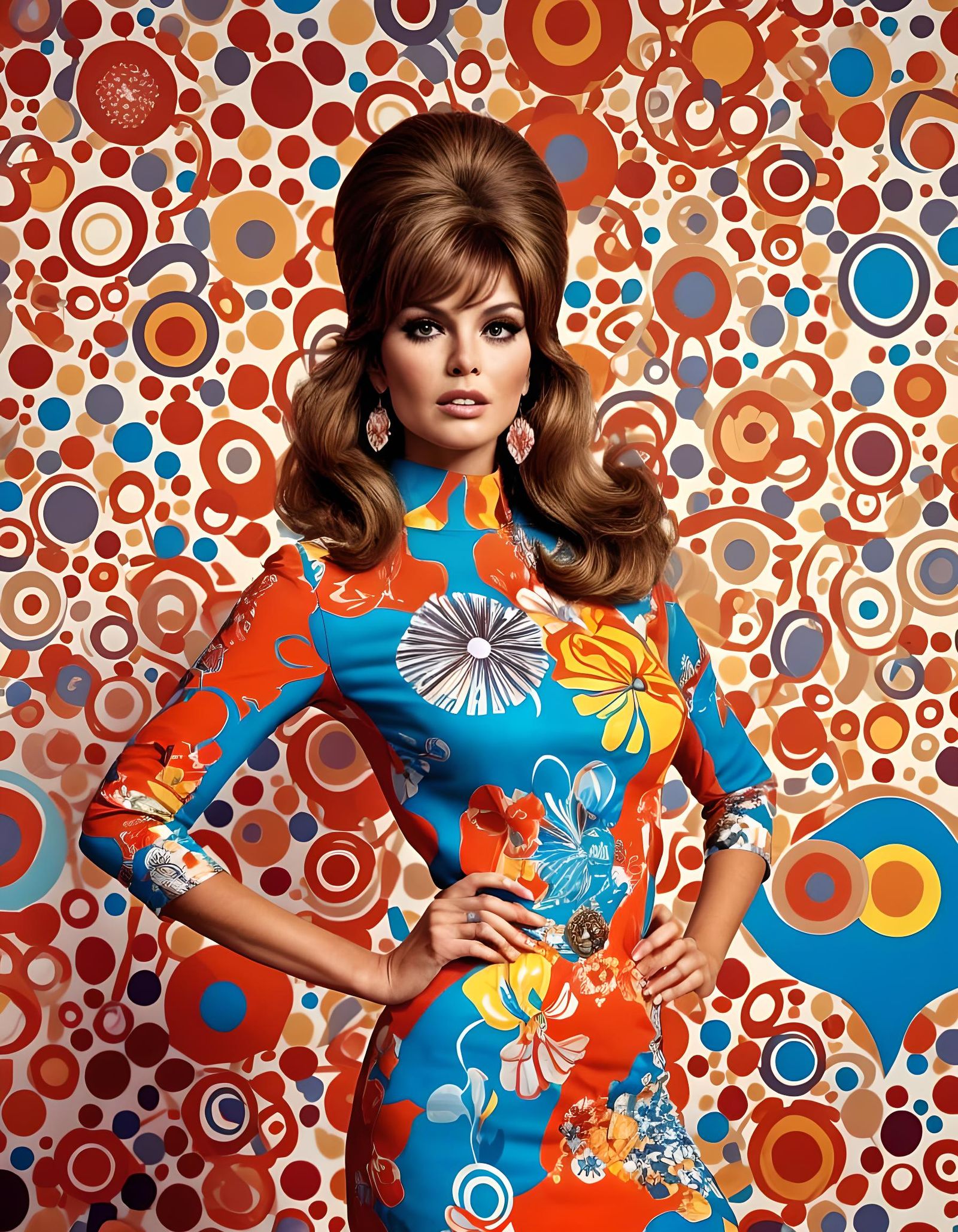Raquel Welch Portrait in 1960s Mod Style