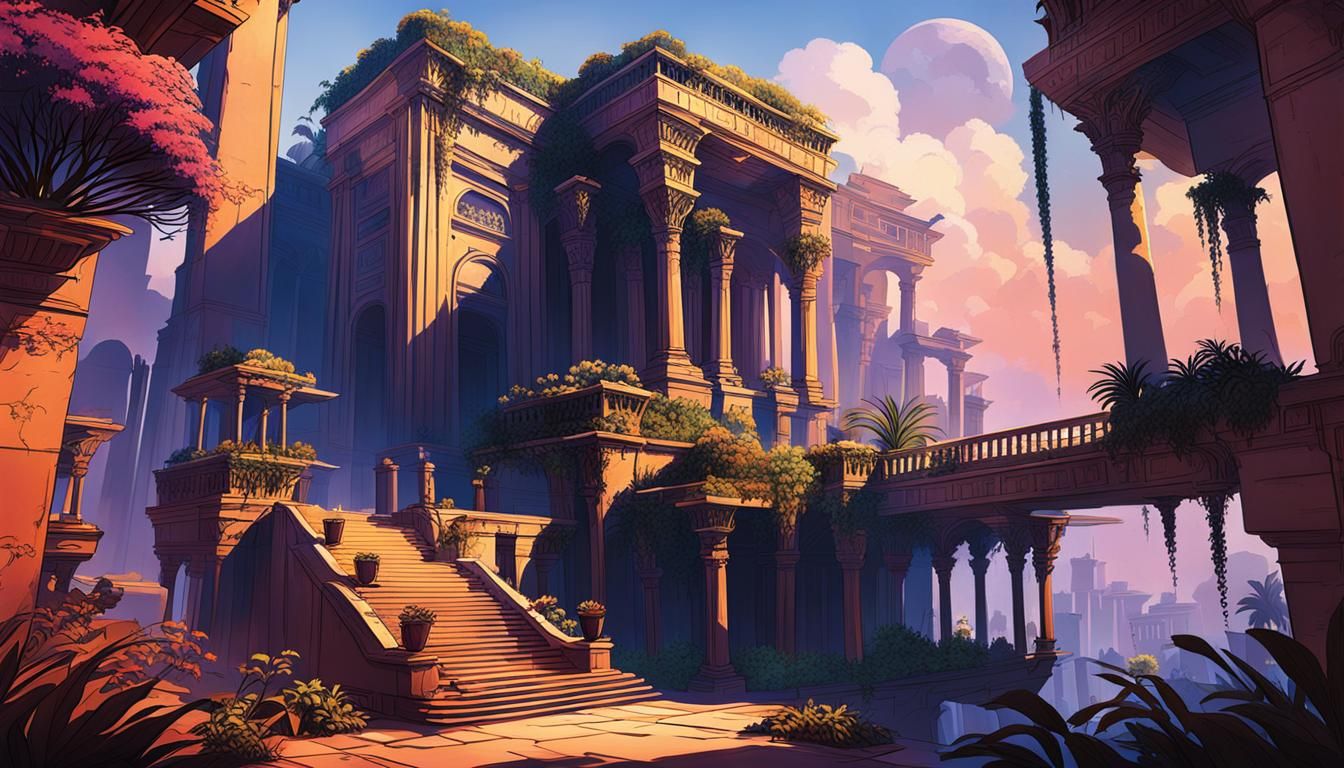 Hanging Gardens of Babylon in Overwatch Style