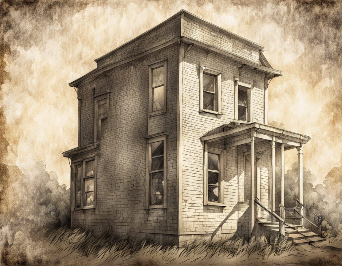 Prism Light in Vintage Pencil Drawing Style