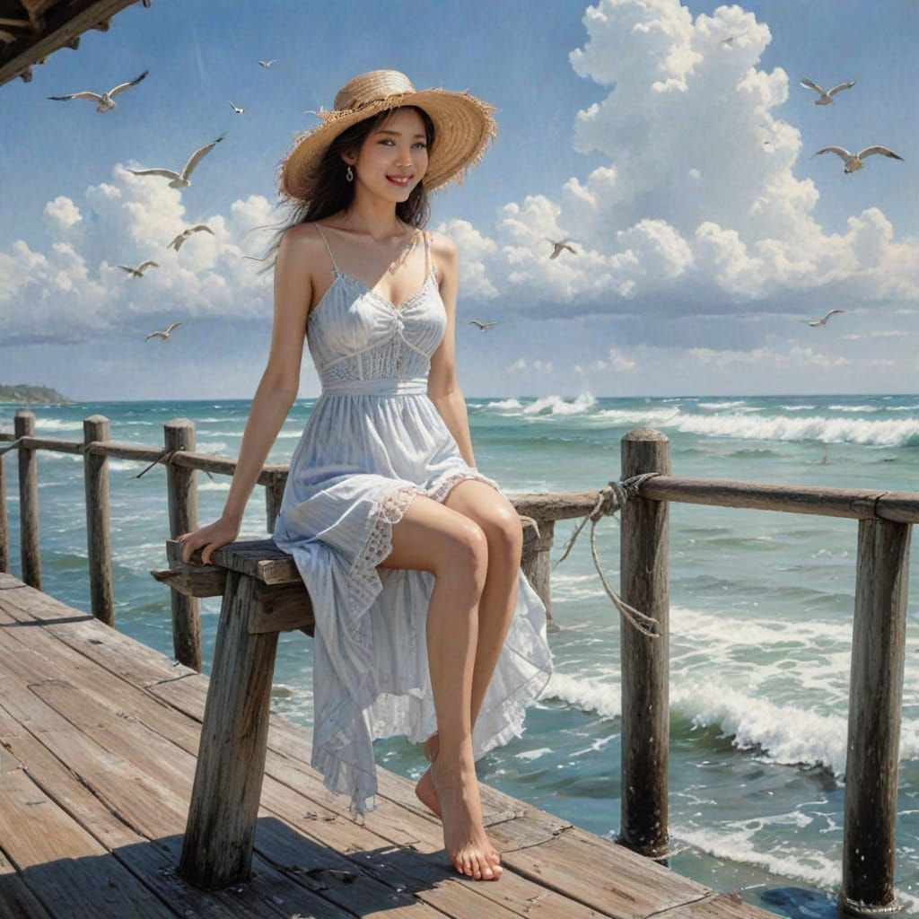 Relaxed Summer Afternoon on the Pier