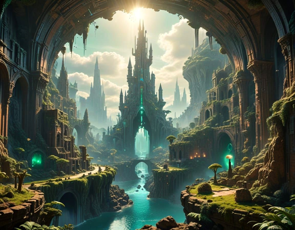 Emerald Metropolis Inside Earth's Core