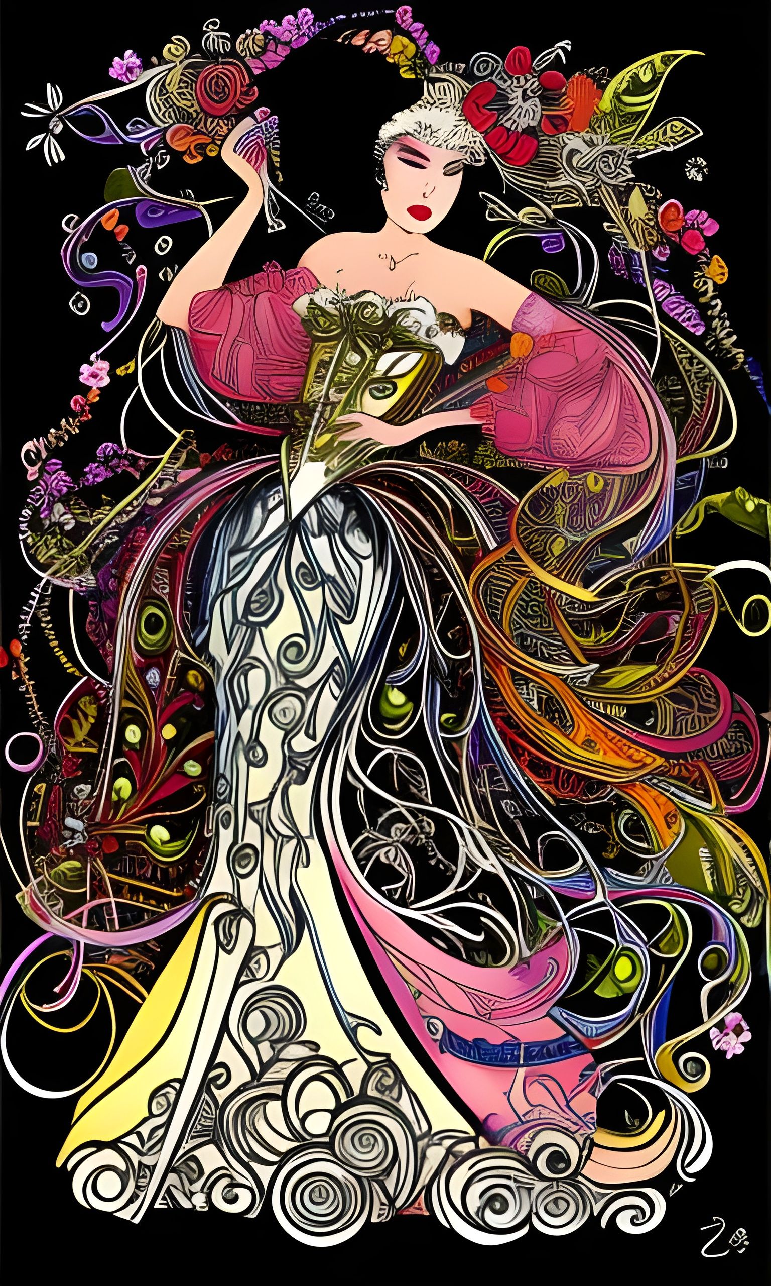 Vivienne Westwood Style Model in Cloudy Heaven