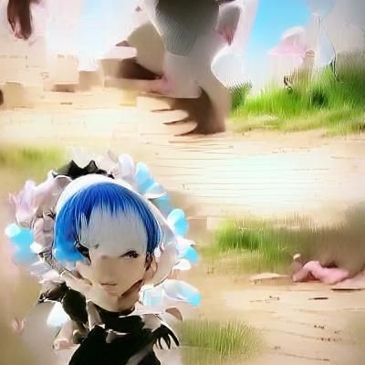 Rem Re:Zero Anime Character Portrait