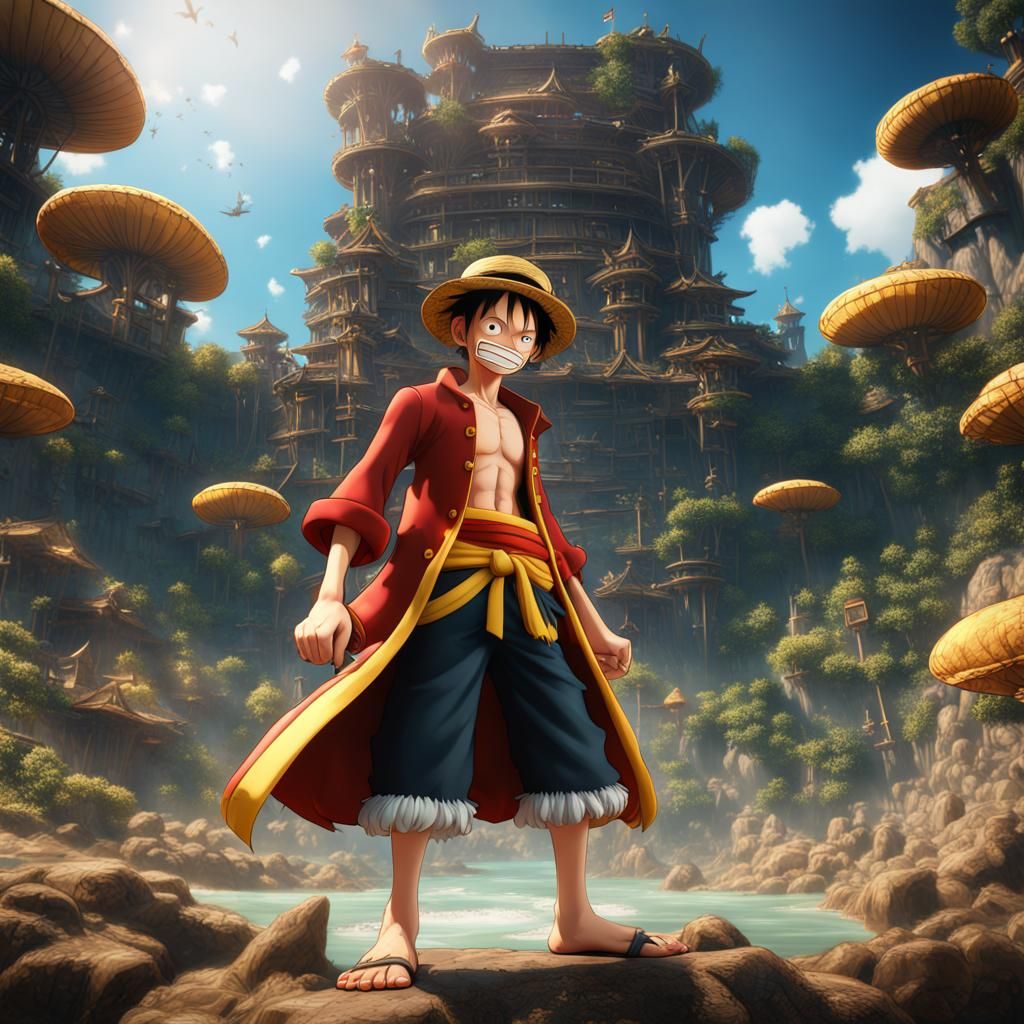Luffy Detailed Matte Painting in 8k Resolution