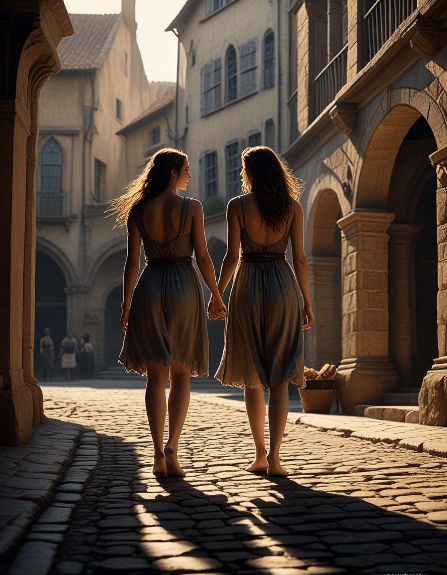 Medieval Maiden in Regal Attire Creates Epic Drama in Cinema...