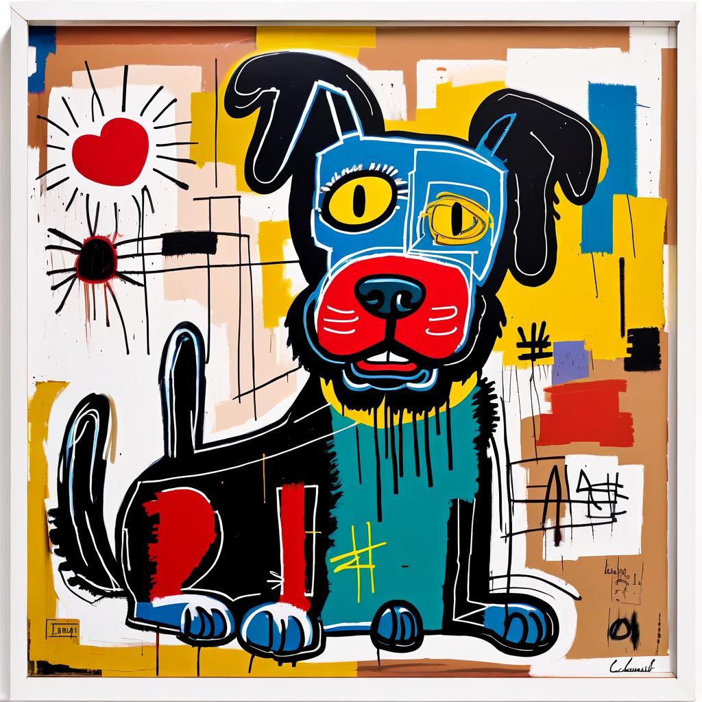 Cocker Spaniel in Basquiat Style