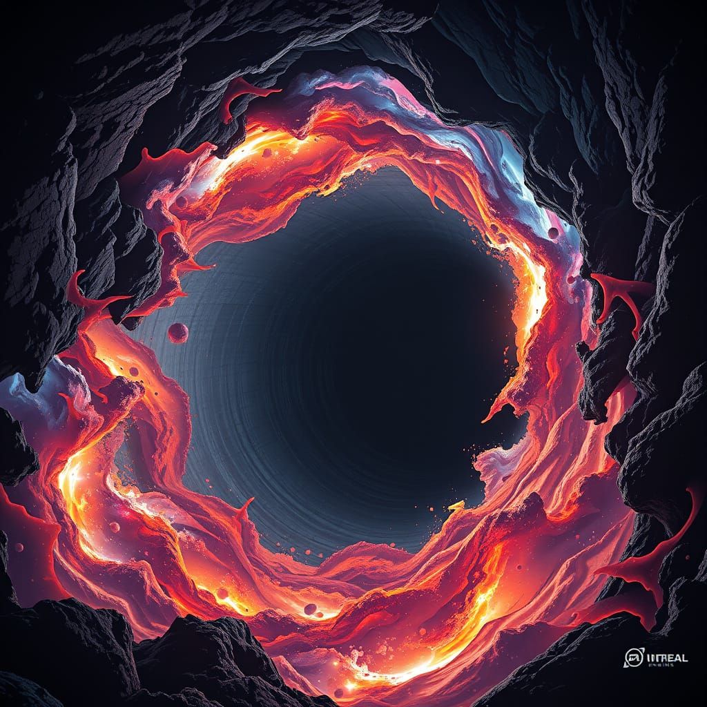 Black Hole Vortex of Chaos Matte Painting