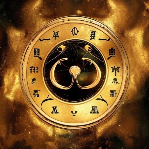 Zodiac Signs in Copper: Detailed Digital Matte Painting