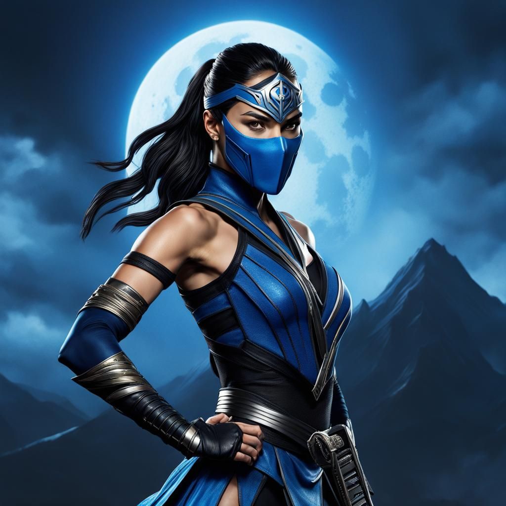 Gal Gadot as Kitana: Ultrarealistic Ninja Portrait