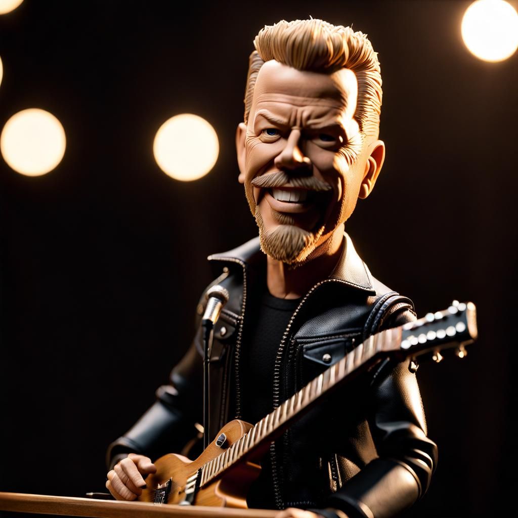 James Hetfield Wooden Puppet, Detailed Photography