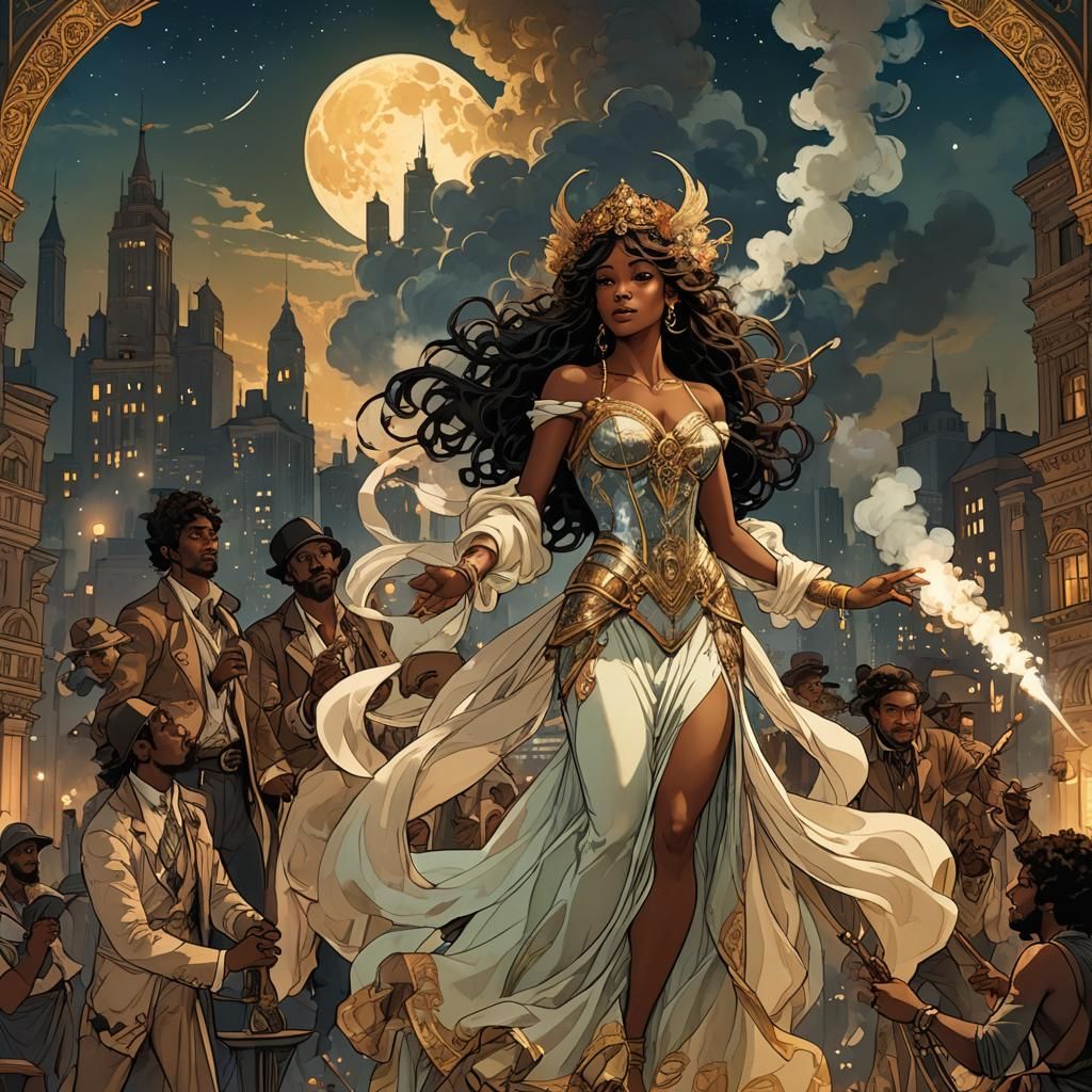 Reggae Funk Band Under Smoky Night Sky