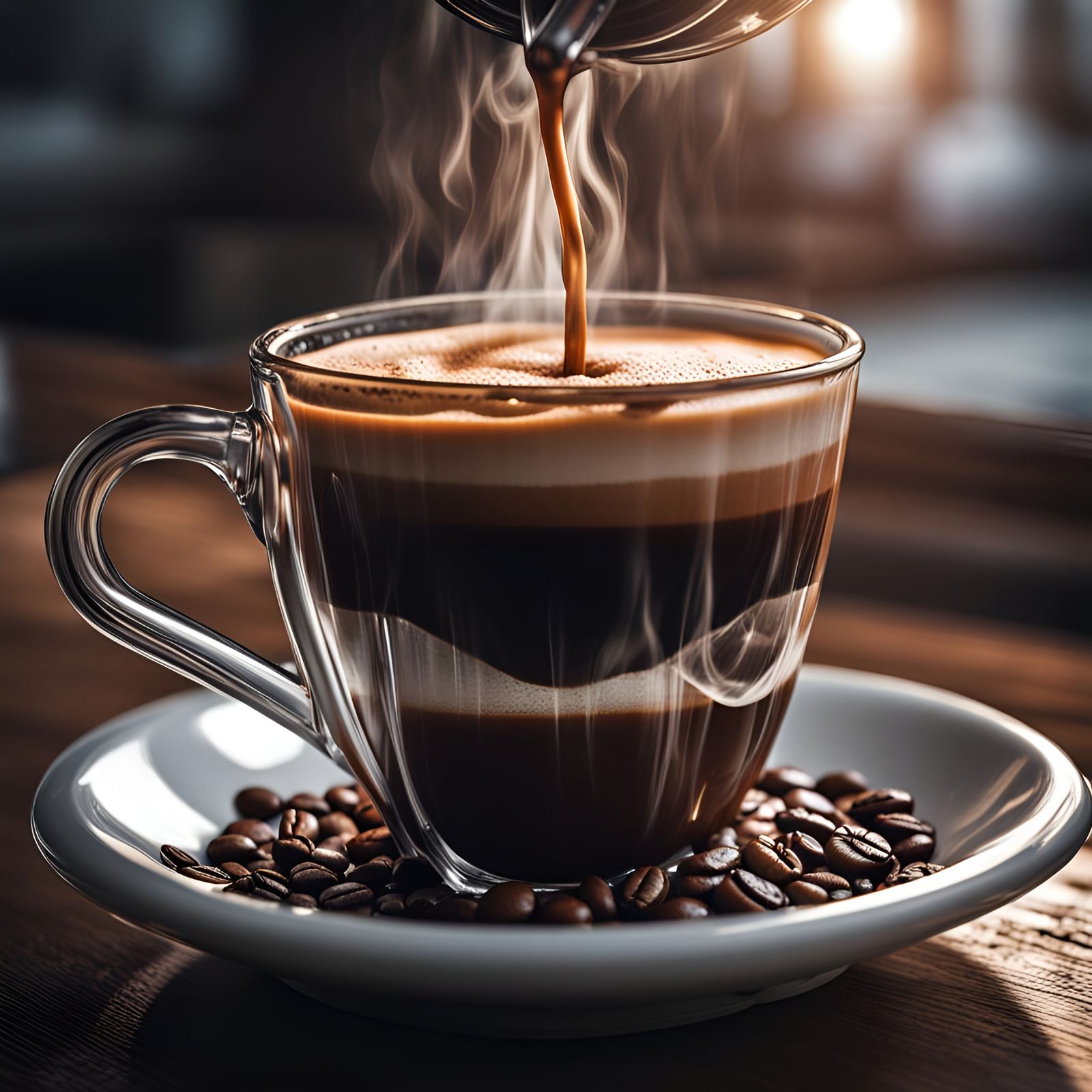 Hyperrealistic Coffee Brewing: Dark Fantasy Concept Art