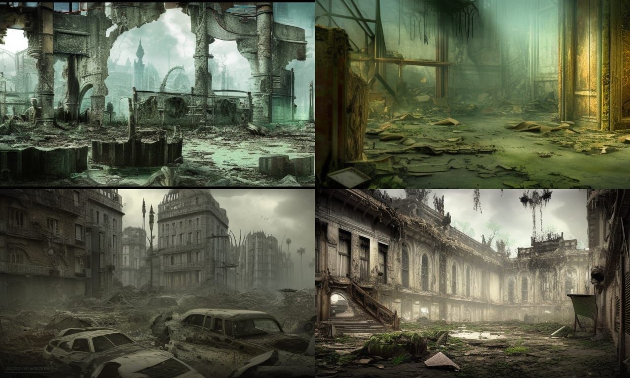 Decaying Jungle City: Fantasy Concept Art