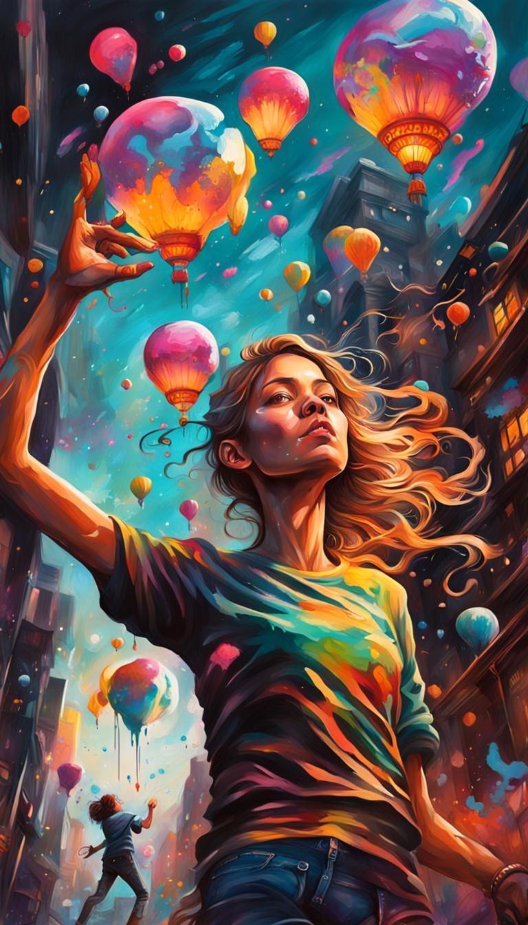 Fantasy Dreamcatcher: Graffiti Art in Vivid Colors