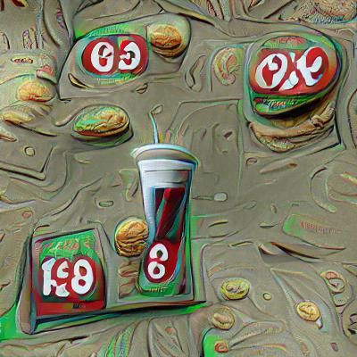 Detailed 8K Rendering of a Fast Food Order