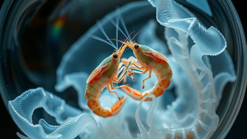 The story of two shrimps trapped in a glass sponge had a potential to become Andersen's fairy tale - two lovers locked i...