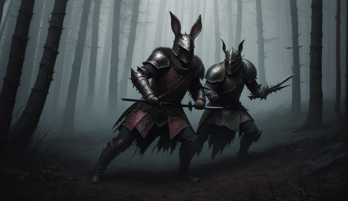 Warrior Bunnies Engage in Epic Medieval Battle