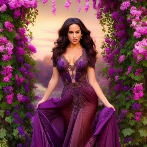 Art Nouveau Portrait in Jewel Tones