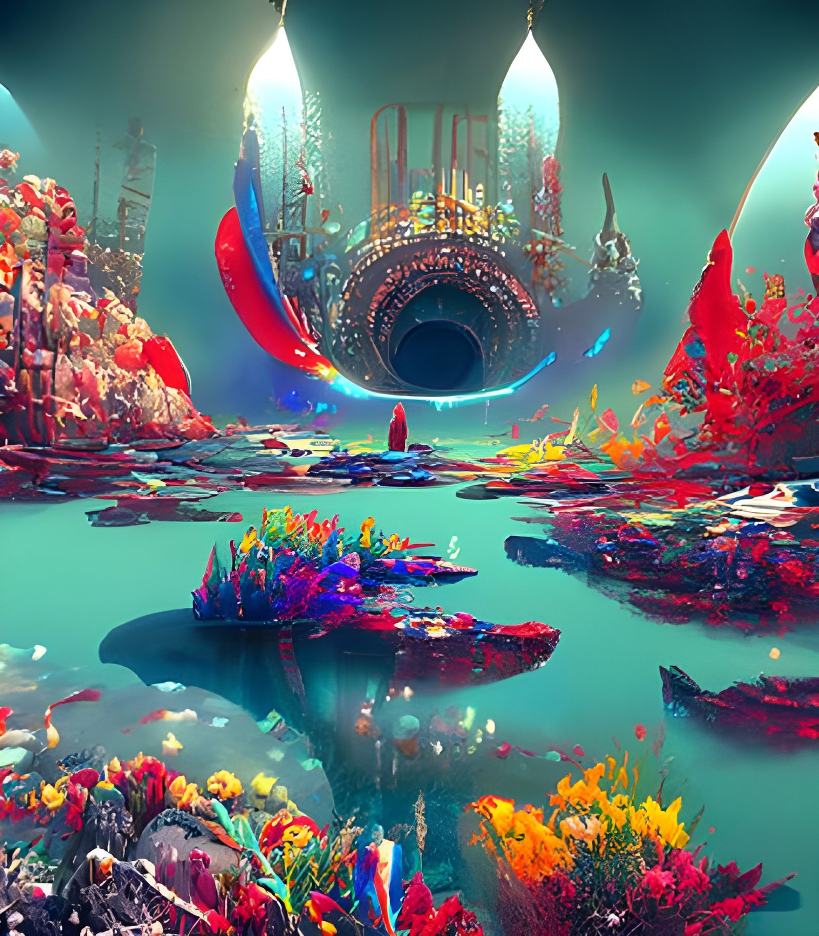 Underwater Portal to Another Dimension