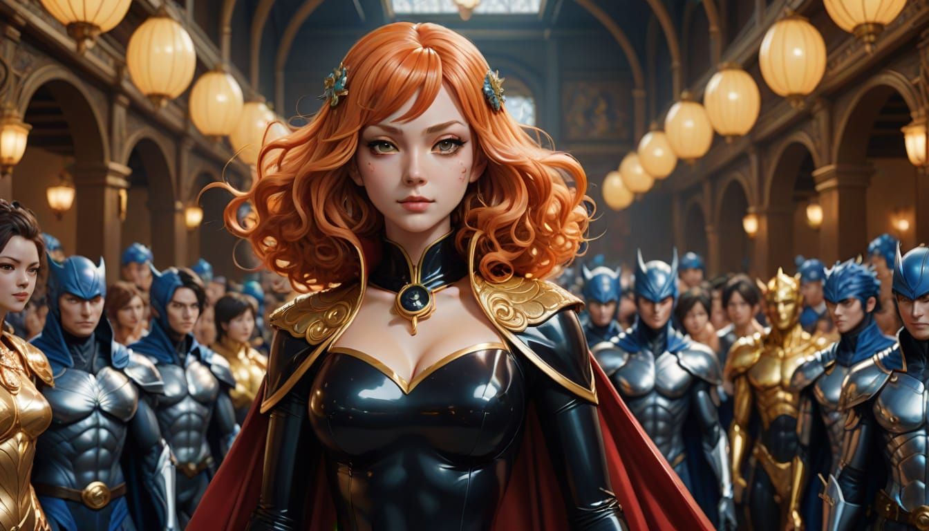 Anime Nami Reigns Supreme in Regal Latex Attire