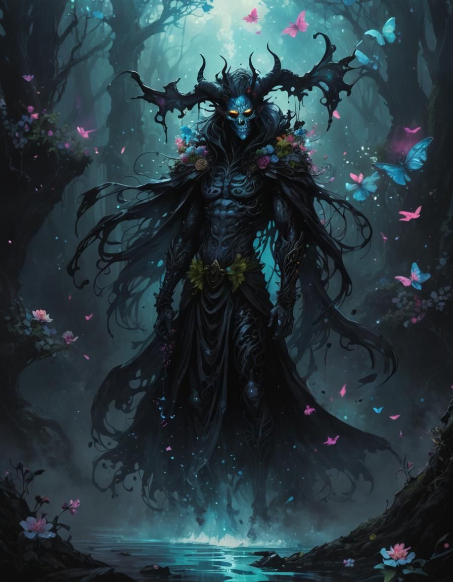 Psychedelic Ink Portrait of a Monster Fairy