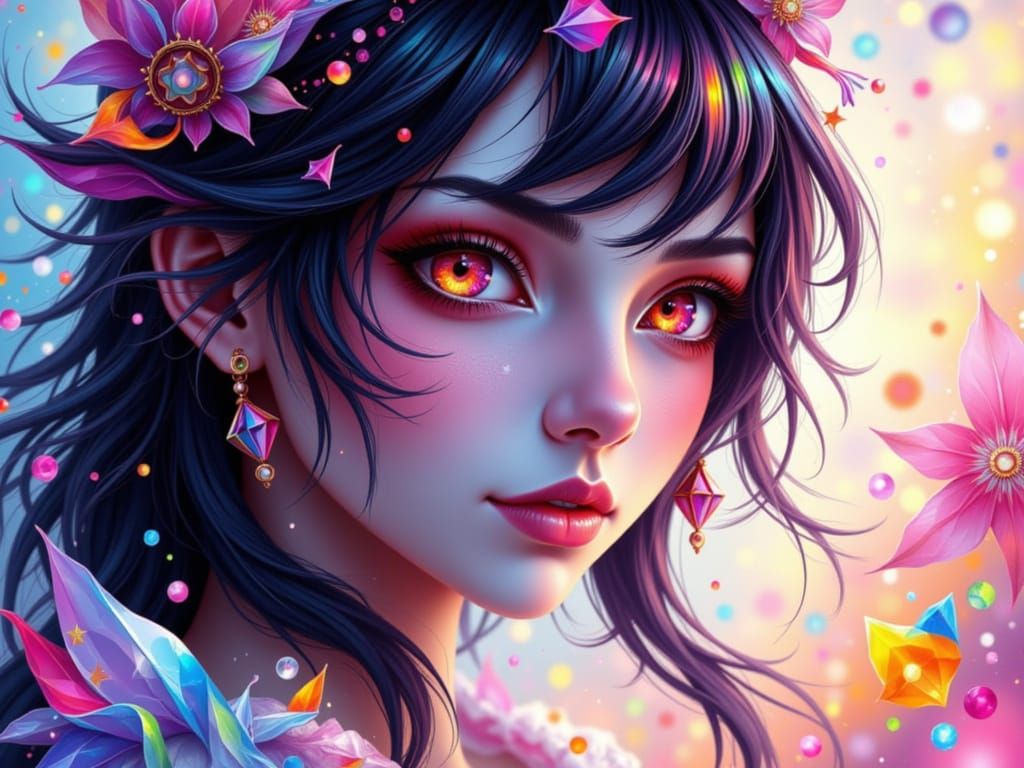 Half-Orc Character Portrait in Dramatic Splash Art Style