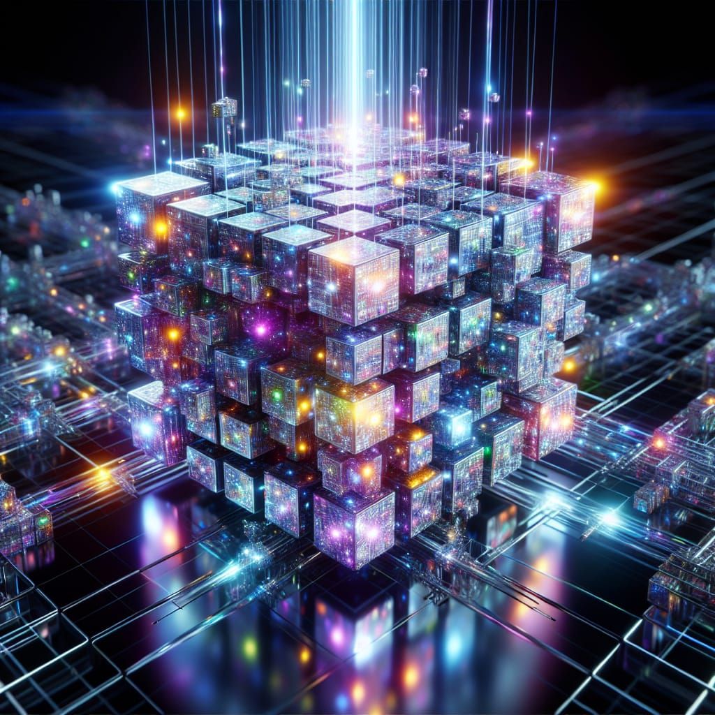 Ethereal Data Oracle in Iridescent Cubes