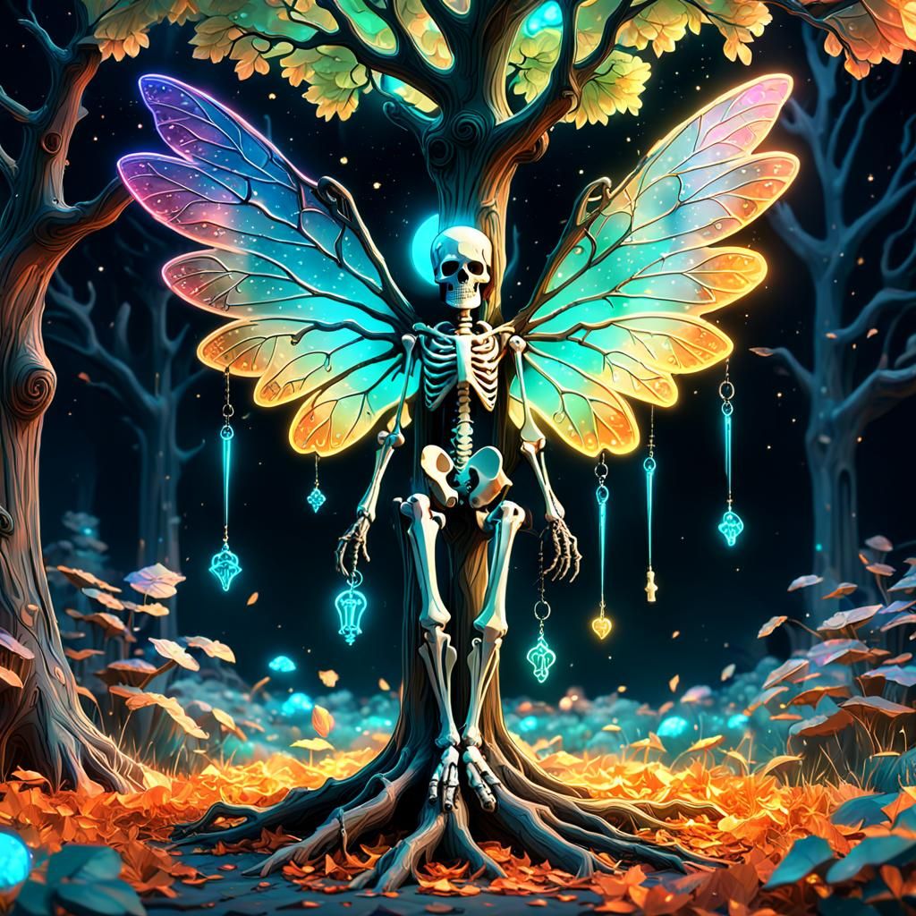 Neon Fairy Keys and Magic Tree