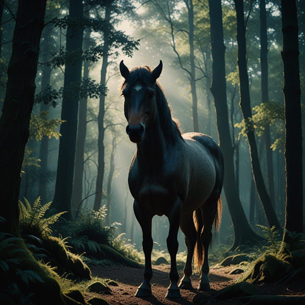 Epic Hyperrealistic Centaur in Enchanted Forest