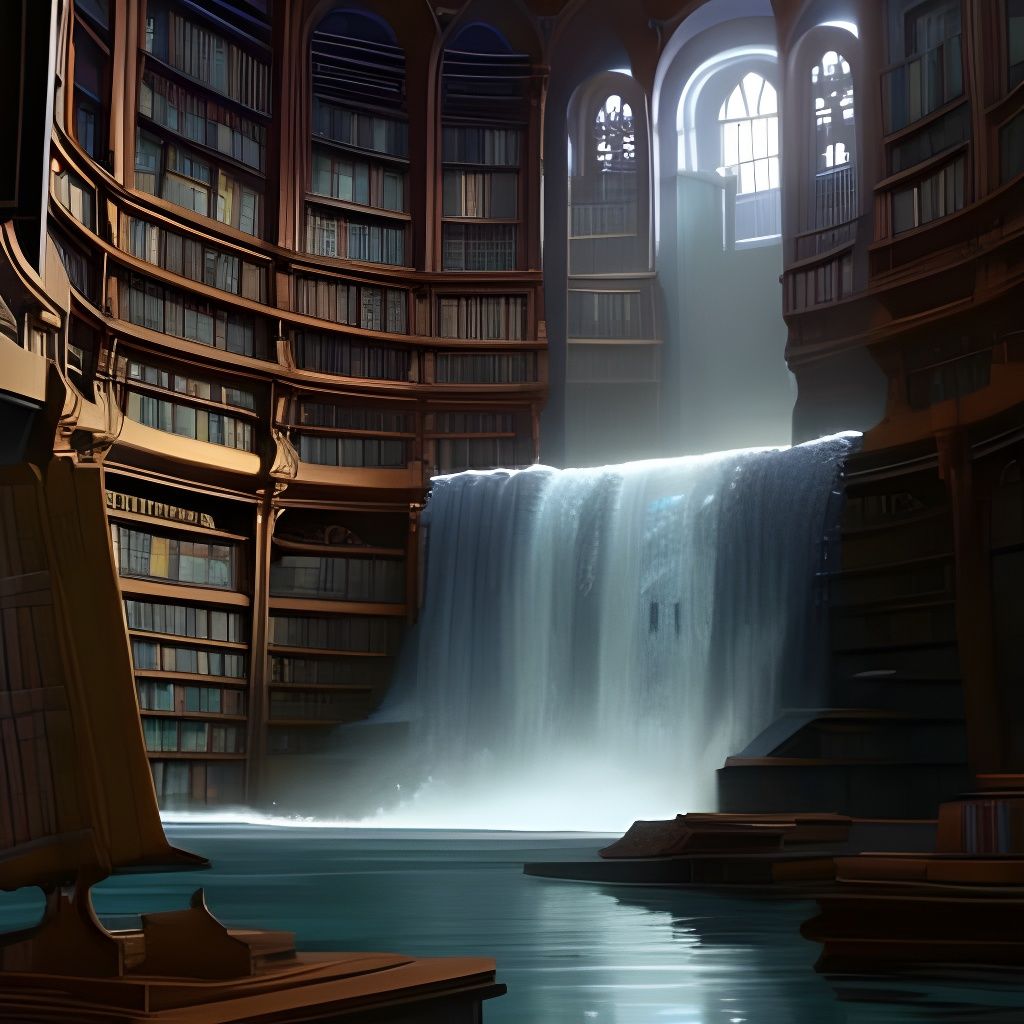 Library ; waterfall