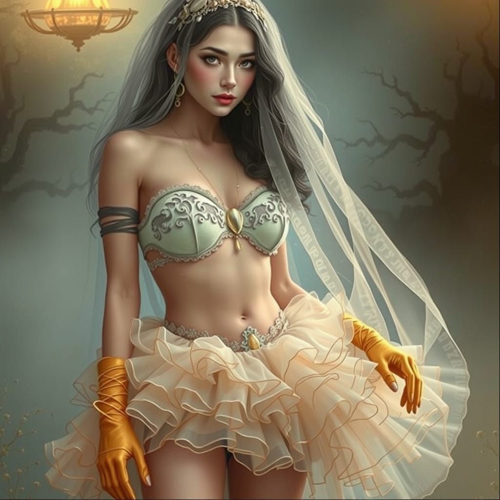 Ethereal Goth Princess in Twisted Dreamscape