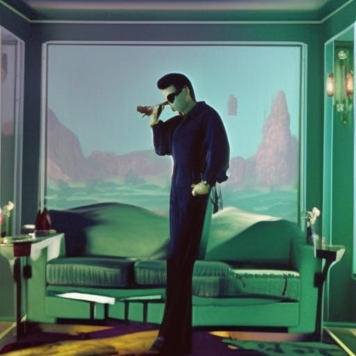 Elvis Presley in 1970s Las Vegas: Melancholy Portrait