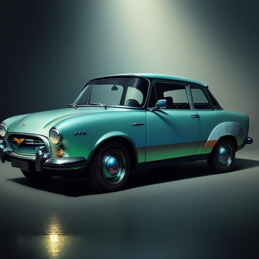 Surreal Whimsical Car Shines with Opal-Like Pearlescent Pain...