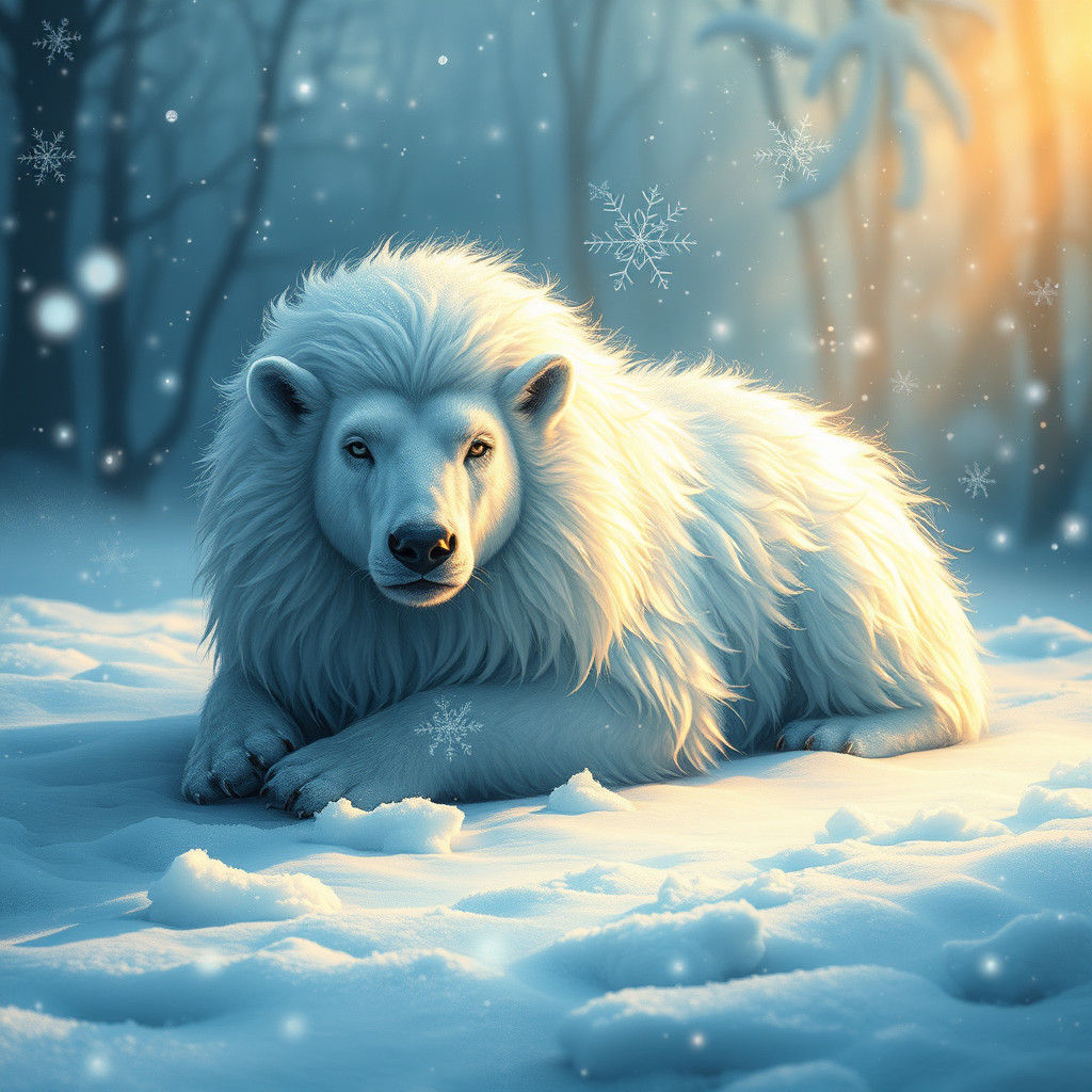 Eisbeer in Winter Wonderland: A Matte Painting