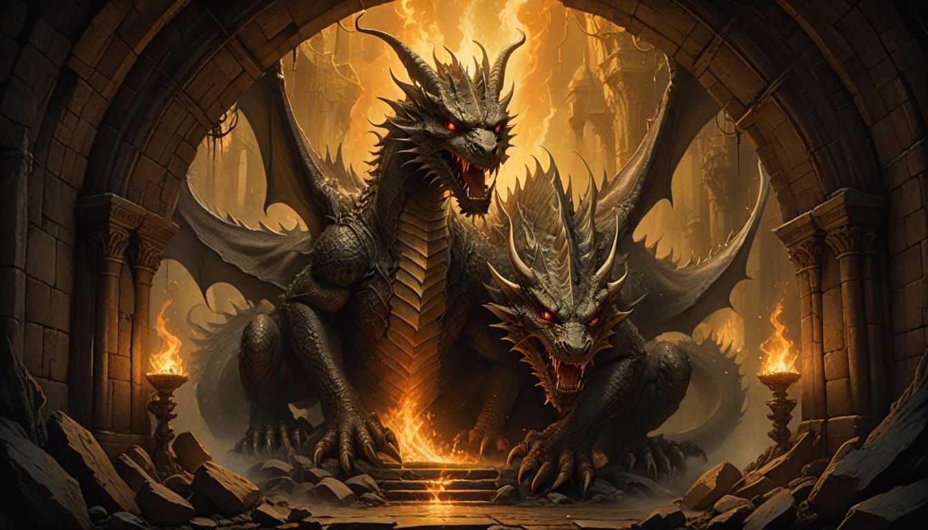 Gothic Castle Fireplace of Ancient, Mythic Proportions